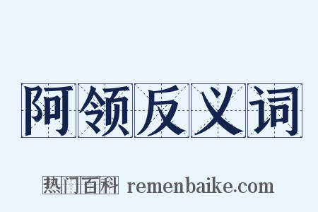阿领反义词是什么意思的图片